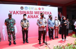 Launching Vaksinasi Merdeka Anak, Kapolri: Upaya Menjaga Generasi Penerus Bangsa