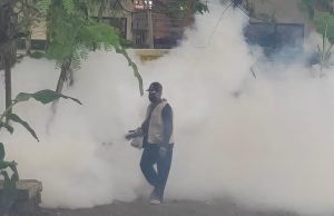 LPBI NU Ponorogo Sinergi dengan Ansor Banser Kecamatan Ponorogo Berantas DB Dengan fogging