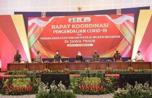 Forkopimda Jatim Gelar Rapat Koordinasi Pengendalian Covid-19 dan Penanganan Kedatangan Pekerja Migran Indonesia