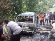 Mobil Bermuatan BBM Hangus Terbakar, Diduga Akibat Korsleting Kelistrikan, Gondowido, Ngebel