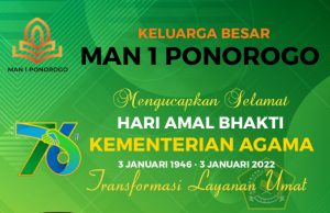 MAN 1 Ponorogo Mengucapkan Dirgahayu Ke-76 HAB Kemenag