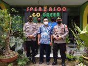 Kapolsek Sooko Koordinasi dengan SMPN 1 Sooko, Cegah Penyebaran Covid-19