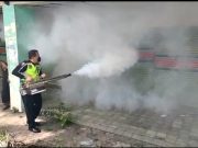 Kasus Demam Berdarah Meningkat, Satlantas Polres Ponorogo Gelar Fogging