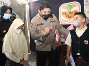 Kapolres Ponorogo Ikuti Zoom Meeting Pengecekan Capaian Vaksinasi Massal dan Tinjau Vaksinasi Anak Di SDS Mutiara Hati