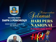 SMPN 3 Ponorogo Mengucapkan Selamat Hari Pers Nasional