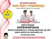 SMK PGRI 1 Ponorogo Mengucapkan Selamat Satu Tahun Pemerintahan Bupati H Sugiri Sancoko, SE, MM & Wabup Hj Lisdyarita