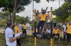 Kapolres Madiun Kota Ikuti Tes Kesamaptaan Jasmani Bersama Seluruh Personil