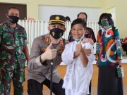 Keceriaan Anak Malang Saat Vaksin di Kunjungan Kapolres