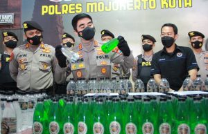 Jelang Ramadhan, Polresta Mojokerto Berhasil Amankan 430 Miras Ilegal