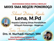 MKKS SMA Negeri Ponorogo Mengucapkan Selamat Datang Kepada Bu Lena, M.Pd sebagai Kepala Cabang Dinas Pendidikan Wilayah Ponorogo-Magetan