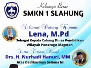 SMKN 1 Slahung Mengucapkan Selamat Datang Kepada Bu Lena, M.Pd sebagai Kepala Cabang Dinas Pendidikan Wilayah Ponorogo-Magetan