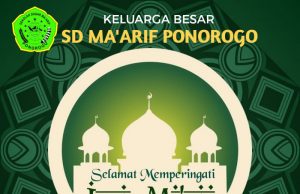 SD Ma’arif Ponorogo Mengucapkan Selamat Memperingati Isra’ Mi’raj Nabi Muhammad SAW