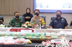Jelang Ramadhan, 116,073 Kg Sabu, 34.417 butir Ekstasi dan belasan kilo Ganja dimusnahkan oleh Dit Resnarkoba Polda Jatim dan Jajaran