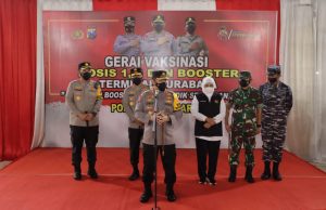 Forkopimda Jatim Mendampingi Kapolri Cek Kesiapan Posko di Terminal Purabaya