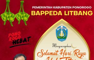 Dr. Agus Sugiarto, M.Si Kepala Bappeda Litbang Pemkab Ponorogo Mengucapkan: