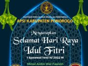 Keluarga Besar APSI Kabupaten Ponorogo Mengucapkan Selamat Hari Raya Idul Fitri 1443 H