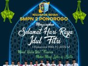 Keluarga Besar SMPN 2 Ponorogo Mengucapkan Selamat Hari Raya Idul Fitri 1443 H