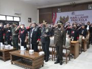 Hari Lahir Pancasila – Kapolres Ponorogo bersama Forkopimda Ponorogo Ikuti Upacara Secara Virtual