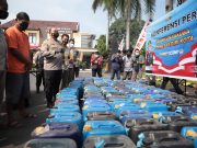 Polres Kediri Kota Berhasil Menggagalkan Peredaran Ribuan Liter Miras