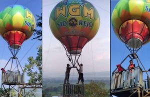 Keren, Gunung Mangge Kini Dipasang Spot Foto Balon Udara Instagenic