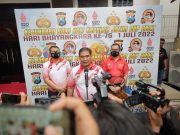Rangkaian HUT Bhayangkara Polda Jatim Gelar Open Olahraga Bola Volley dan Bulutangkis