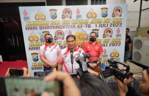 Rangkaian HUT Bhayangkara Polda Jatim Gelar Open Olahraga Bola Volley dan Bulutangkis
