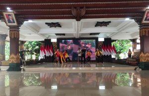 Jelang Malam Puncak Gebyar Harmoni Nusantara, Perwakilan Polres Mojokerto Geber Latihan