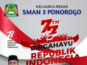 Keluarga Besar SMAN 3 Ponorogo Mengucapkan Dirgahayu Kemerdekaan Ke-77 Republik Indonesia
