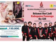 Seluruh Pegawai PT. PLN UP3 Ponorogo Mengucapkan Selamat Hari Jadi Kabupaten Ponorogo Ke-526, Sudah Saatnya Beralih ke Kompor Induksi