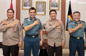 Kapolda Jatim Menerima Kunjungan Kehormatan Pangkoarmada II dan Danlantamal V Surabaya di Polda Jatim