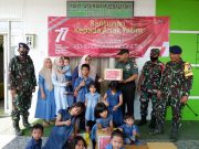 Peringati HUT RI ke-77, Jajaran Sat Brimob Polda Jatim Secara Serentak Memberikan Santunan ke Anak Yatim