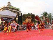 Singo Mulang Joyo SMPN 4 Ponorogo Tampil Istimewa di Pagelaran Budaya Daerah