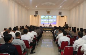 Anggota Polres Ponorogo Mengikuti Pembinaan Etika Profesi Polri Semester II T.A. 2022 Oleh Bidpropam Polda Jatim