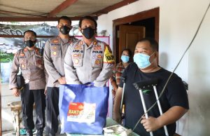 Kapolres Mojokerto Kunjungi Penyandang Difabel Serahkan Bantuan