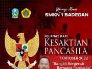 Keluarga Besar SMKN 1 Badegan Mengucapkan Selamat Hari Kesaktian Pancasila