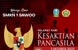 Keluarga Besar SMKN 1 Sawoo Mengucapkan Selamat Hari Kesaktian Pancasila