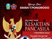 Keluarga Besar SMAN 1 Ponorogo Mengucapkan Selamat Hari Kesaktian Pancasila 1 Oktober 2022