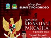 Keluarga Besar SMAN 3 Ponorogo Mengucapkan Selamat Hari Kesaktian Pancasila 1 Oktober 2022