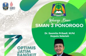 Keluarga Besar SMAN 3 Ponorogo Mengucapkan Selamat Hari Jadi ke-77 Provinsi Jawa Timur