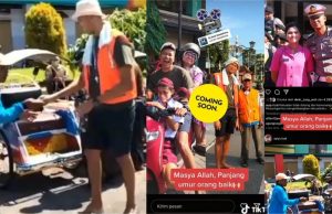 Nyamar Jadi Jukir, Perwira Polisi di Polres Ponorogo Bagi Rezeki Kepada Abang Becak