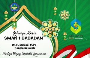 Keluarga Besar SMAN 1 Babadan Mengucapkan Selamat Hari Santri Nasional