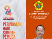 Keluarga Besar SMKN 1 Badegan Mengucapkan Selamat Memperingati Sumpah Pemuda 28 Oktober 2022