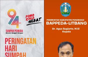 Bappeda Litbang Ponorogo Mengucapkan Selamat Hari Sumpah Pemuda 28 Oktober 2022