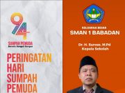 Keluarga Besar SMAN 1 Babadan Mengucapkan Selamat Hari Sumpah Pemuda 28 Oktober 2022
