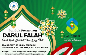 Pondok Pesantren Darul Falah Mengucapkan Selamat Hari Santri Nasional