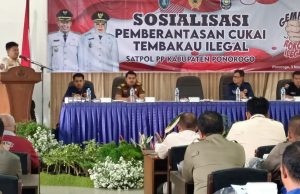 Satpol PP Ponorogo Gelar Sosialisasi Pemberantasan Cukai Tembakau Ilegal