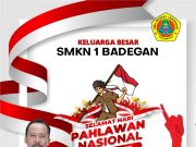 SMKN 1 Badegan Ponorogo Mengucapkan Selamat Hari Pahlawan 10 November 2022