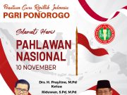 PGRI Kabupaten Ponorogo Mengucapkan Selamat Hari Pahlawan 10 November 2022