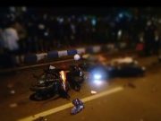 Adu Banteng Motor vs Motor, 2 Luka Serius, di Jalan KH. Hasyim Asyari depan Toko Boloreog Store Ponorogo