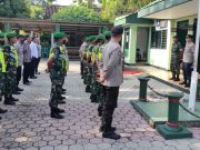 Jelang Pilkades Serentak di Ponorogo, Polsek Sukorejo dan Koramil 0802/06 Gelar Apel Bersama